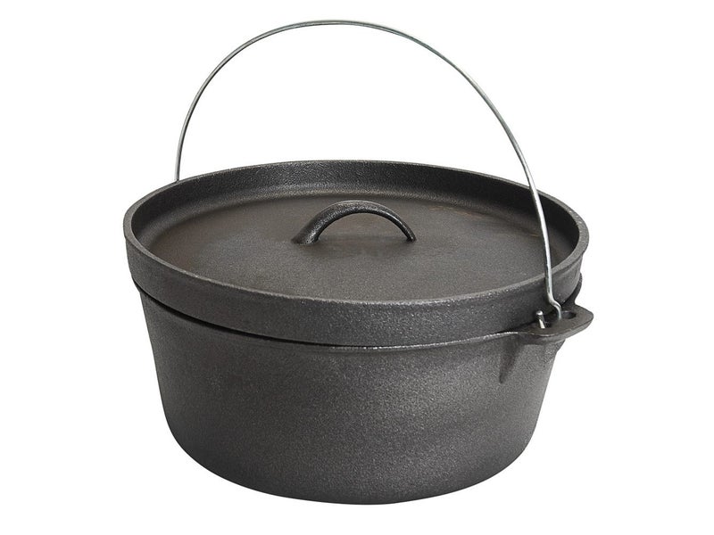 Dutch Cast Iron Camp Oven Pot with Lip Lid 7.5L Carousel 1