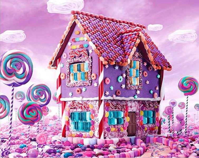 LARGE FULL DIAMOND PAINTING - CANDY HOUSE 40CM X 60 CM Carousel 1