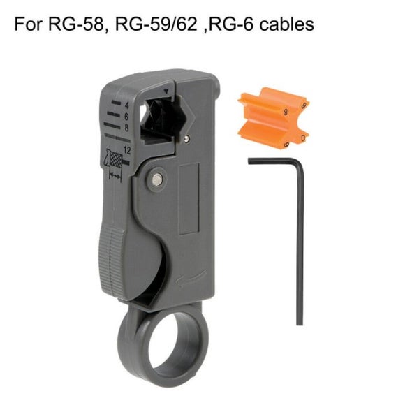 Rotary Coax Coaxial Cable Stripper Cutter Tool for RG58 RG59/62 RG6 Stripper Carousel 4