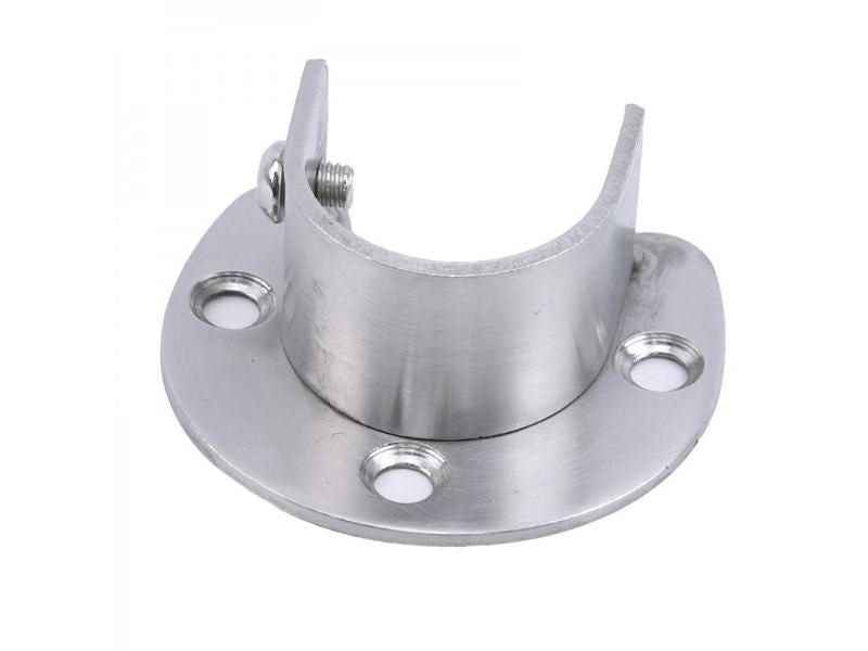 Stainless Steel Clothes Rail Closet Pole With Socket Flange End Supports Carousel 1