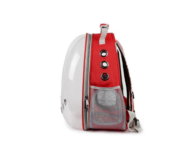 Transparent Pet Carrier Backpack for Cat Kitten Doggie Puppy-RED Carousel 2