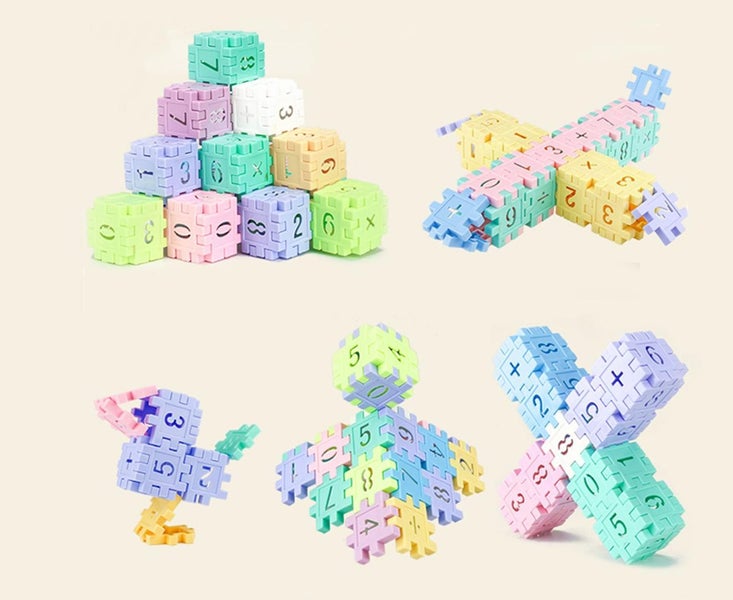 Geometric shape assembly of children's puzzle digital toys - Bags 100 Carousel 4