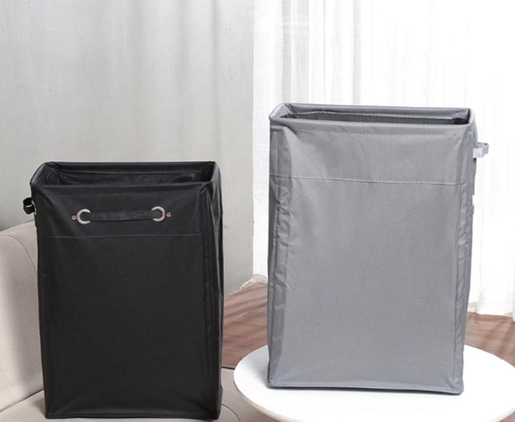 Bundle Oxford Foldable Clothes Basket - BLACK - 40X20X55cm Carousel 2