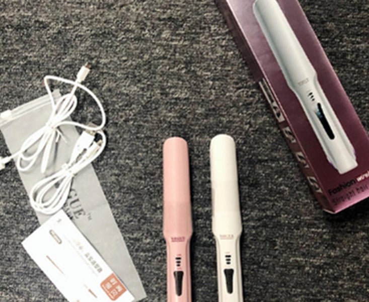 Curly Hair Straight Hair 2 In1Brush with Ceramic Heating Anti - Scald - Pink Carousel 2