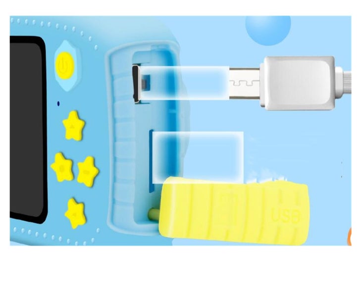 Rechargeable Mini Kids Children Camera with 2 Inch Screen-Blue Carousel 2