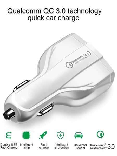 USB Car Charger with USB C input - White62863233561985113