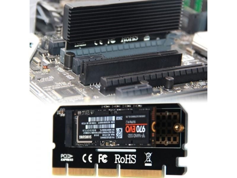 M.2 SSD PCIE Adapter Aluminium Alloy Shell LED Expansion Card Computer Adapter Carousel 1