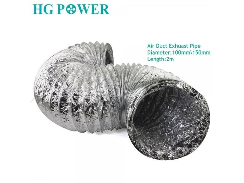 2m 4''6''Flexible Double Aluminum Foil Ducting Hose For Duct Fan Recuperation Carousel 2