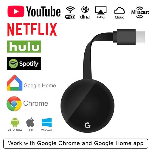 5G WiFi Wireless Display Dongle TV Stick for Google 4K Media Video Streamer HD Carousel 1