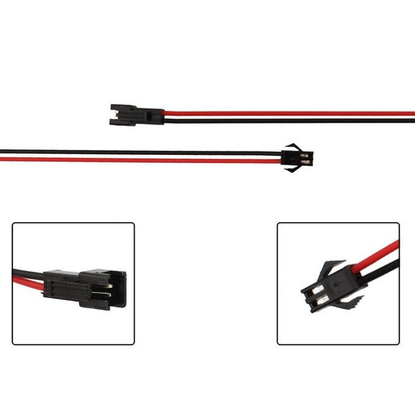 100mm JST SM 2 Pin Cable Male + Female Carousel 1