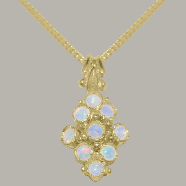 Gold Natural Opal Womens Pendant & Chain - Full 18ct Gold UK Hallmark Carousel 1