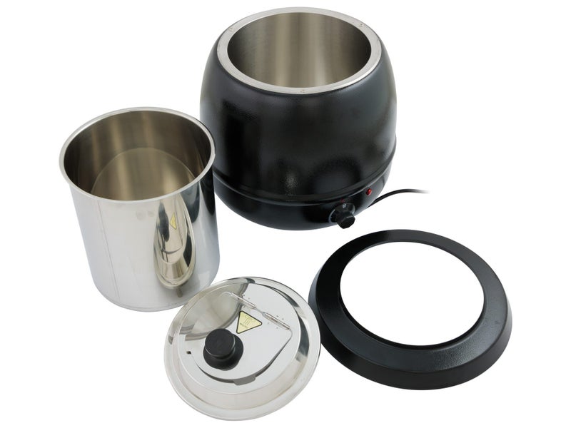 9.5L Soup Warmer Kettle Urn - 400W - Stainless Steel Pot Carousel 3