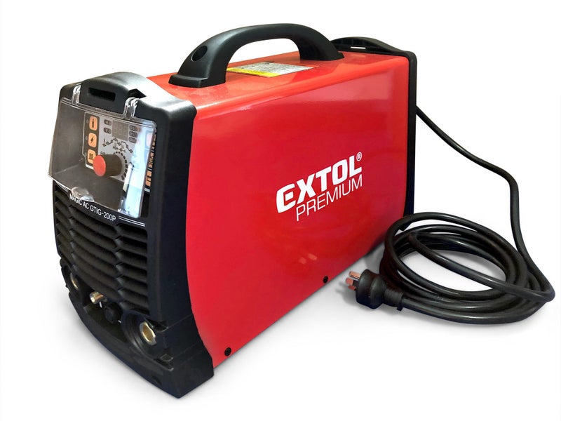EXTOL Premium 200A Inverter AC/DC Pulse MMA/TIG Welder With Foot Pedal Control Carousel 1