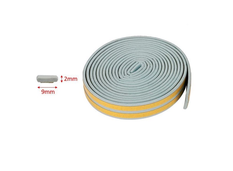 PTN 2mm TYPE-I GREY Door Seal Strip Draught Excluder Door Tape Weather Strip 6M Carousel 1