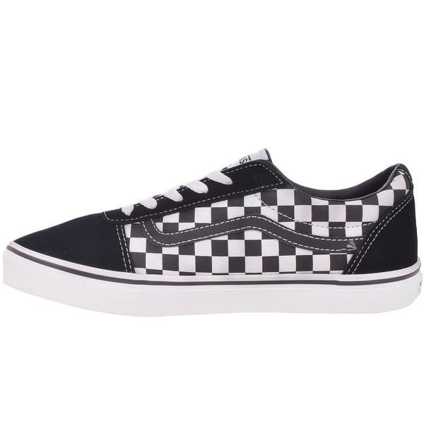 Vans Kids Juniors Ward Checkered Low Top Trainers - Black/White Carousel 2