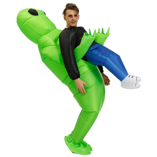 Costume Stage Clothing Adult Inflatable Green Alien Costume Scary Funny Cosplay Carousel 1