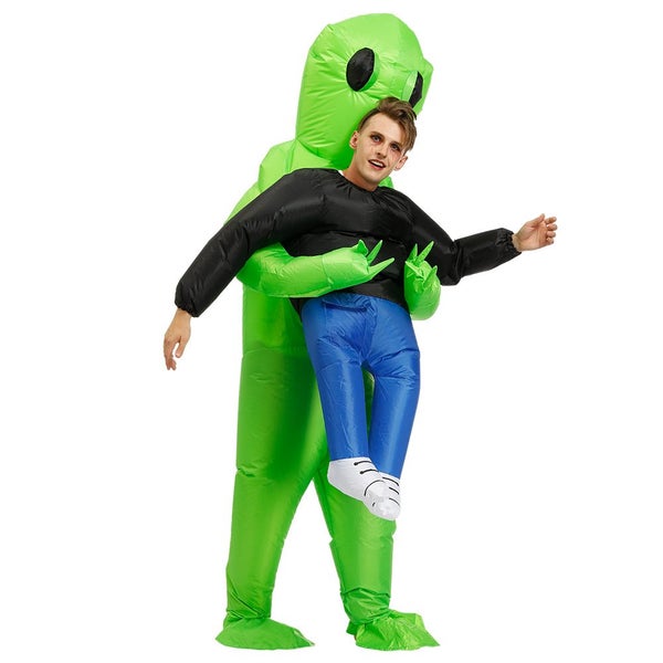 Costume Stage Clothing Adult Inflatable Green Alien Costume Scary Funny Cosplay Carousel 2