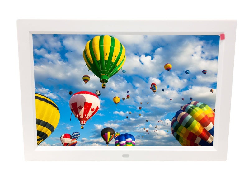 10" Digital Photo Frame Multimedia Player Usb Card Reader Jpeg Mp3 Avi White Carousel 1