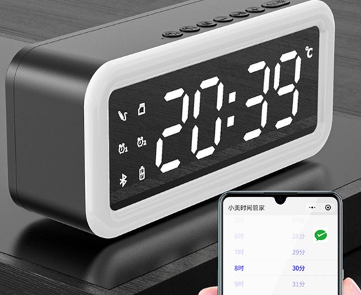 122# Wireless Bluetooth Alarm Clock Speaker Clock Audio Carousel 2