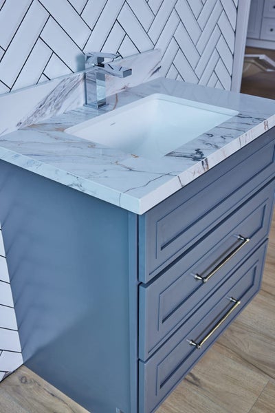 New Arrival- Freestanding Vanity 800mm with Drawers Dark Grey (SOLID WOOD) Carousel 2