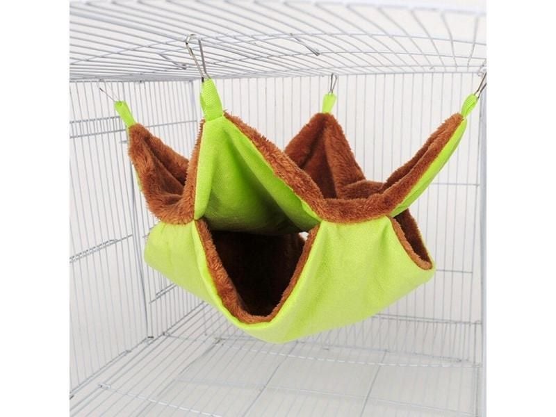 Plush Hamster Hammock Hanging Double Thick Plush Warm Sleeping Bag Nest Carousel 1