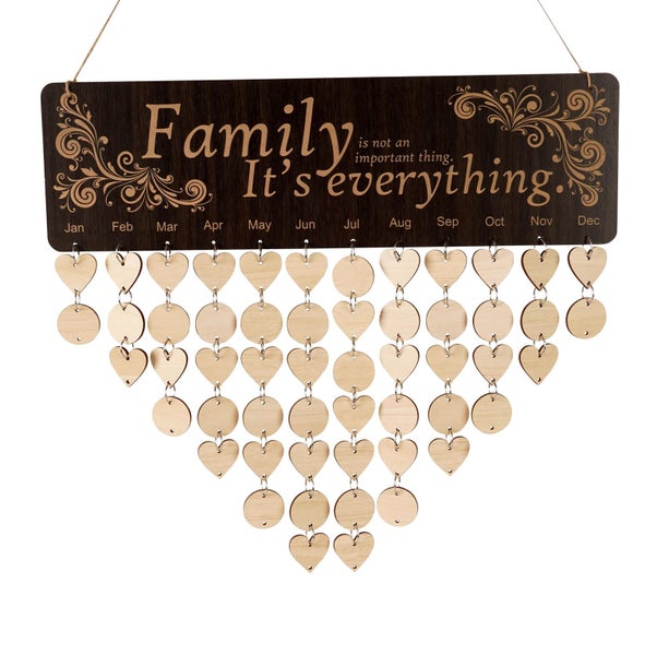 Inkdotpot Perpetual Wall Calendar Wooden, Dates To Remember Wall Hanging Carousel 1