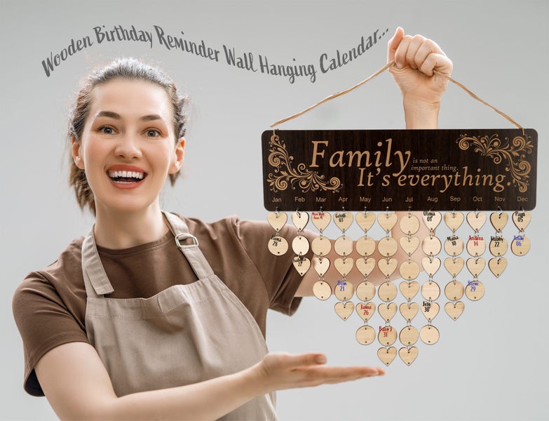 Inkdotpot Perpetual Wall Calendar Wooden, Dates To Remember Wall Hanging Carousel 2