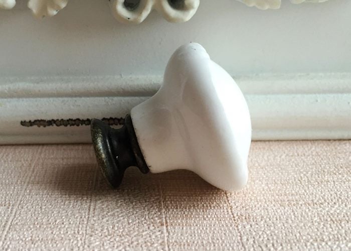 Cute white ceramic vintage knob (button )knobs Carousel 3