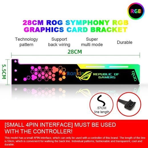 COOLMOON RGB VGA Holder Customizable A-RGB Horizental GPU Bracket Video Card Carousel 1