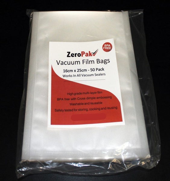 **ZEROPAK**VACUUM BAGS**16cm wide x 25cm long** Carousel 1