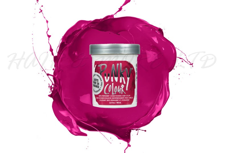 Punky Colour Semi Permanent Hair Color 100ml - Rose Red, New! Carousel 1