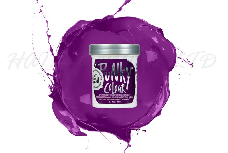 Punky Colour Semi Permanent Hair Color 100ml - Purple, New! Carousel 1