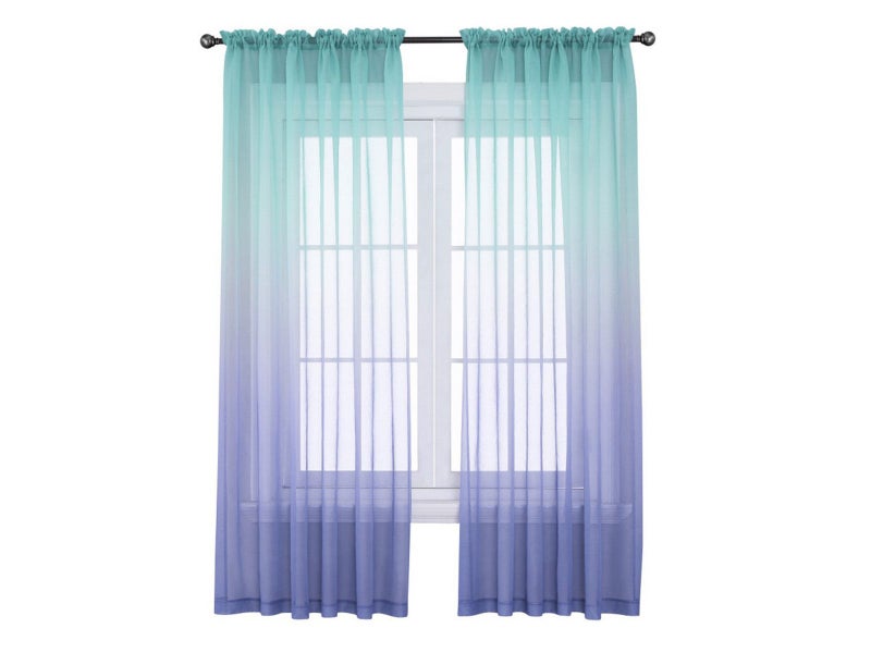 Pair of Multiple Installation Ways Semi Sheer Home Curtains Style 1 Carousel 2