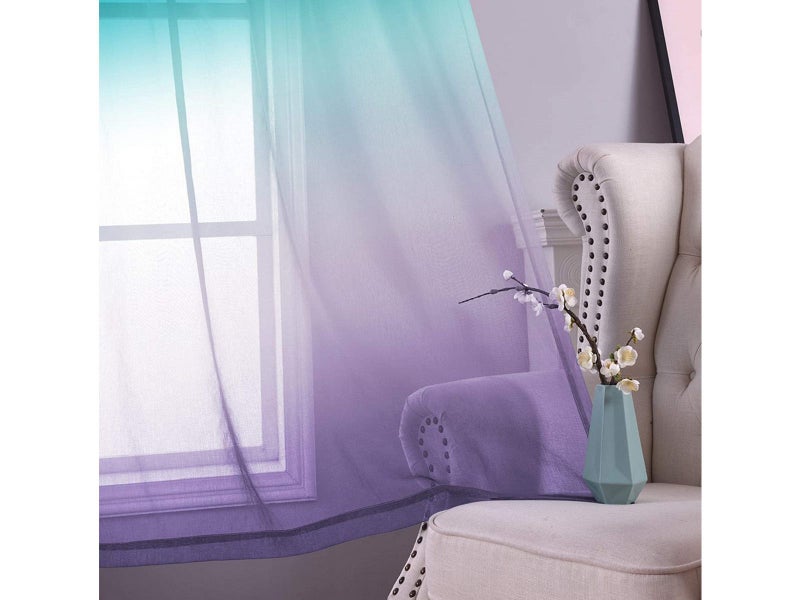 Pair of Multiple Installation Ways Semi Sheer Home Curtains Style 1 Carousel 5
