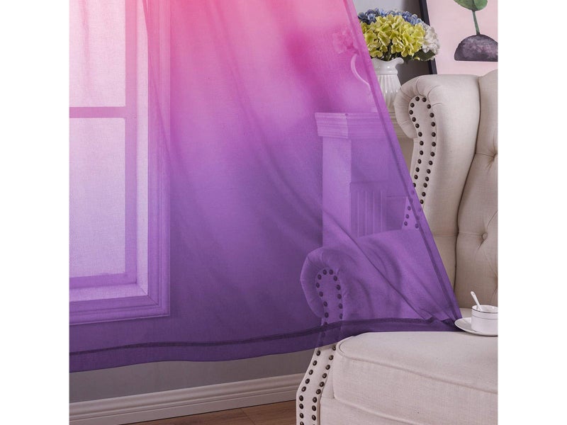 Pair of Multiple Installation Ways Semi Sheer Home Curtains Style 4 Carousel 4