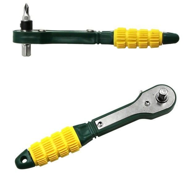 Mini Socket Adjustable Ratchet Wrench Long Handle Quick-Release Bits Socket Carousel 1
