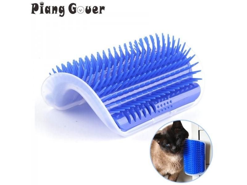 Corner Pet Brush Comb With Plastic Scratch Bristles For Cat Self Grooming Carousel 2