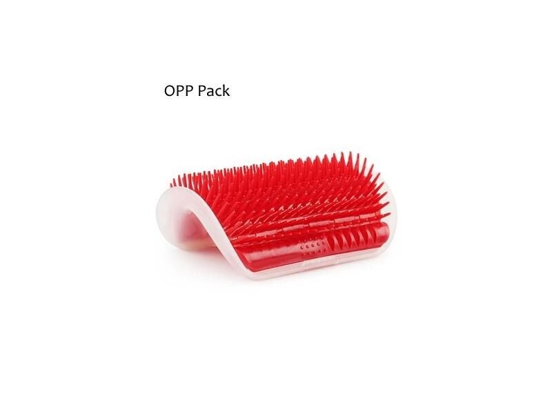 Corner Pet Brush Comb With Plastic Scratch Bristles For Cat Self Grooming Carousel 1