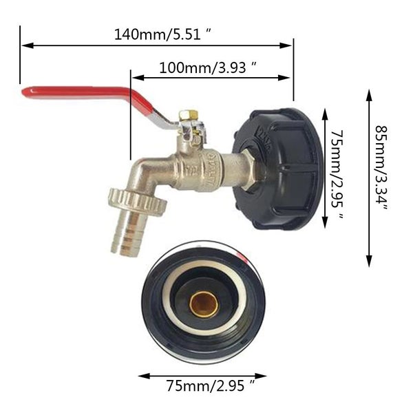 IBC Tank Tap Adapter with 1/2" Hose Fitting Carousel 2