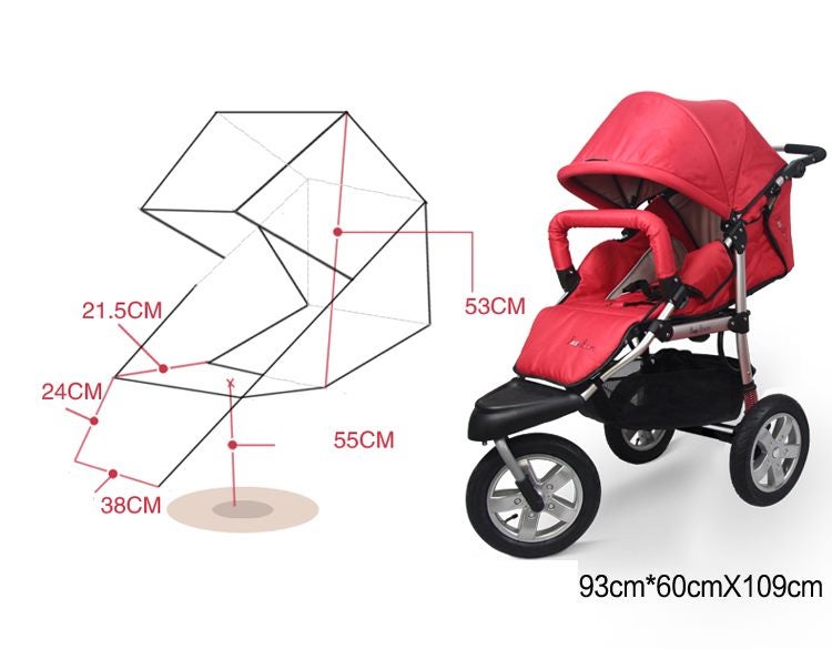 Clearance Baby stroller baby Pram + free Rain cover62992594790785112