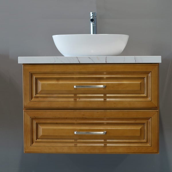 New coming Classic Oak wall hung vanity 800mm -Solid Wood Carousel 2