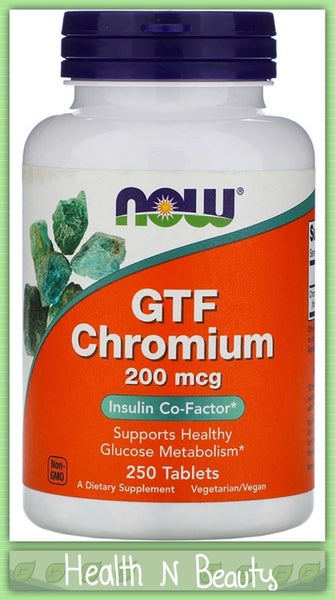 GTF CHROMIUM - BLOOD SUGAR 200 MCG 250 TABS - BB1229 Carousel 1