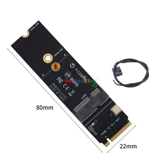 M.2 Key A+E to M.2 Key M Adapter For M.2 Wifi Bluetooth Wireless Card / AX200 Carousel 2