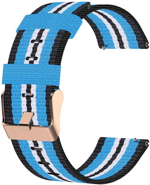 Garmin Vivoactive 6 Nylon Strap [Black/LightBlue] Carousel 5