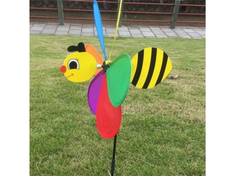 Cute 3D Large Animal Bee Windmill Wind Spinner Whirligig Yard Garden Decor Carousel 1