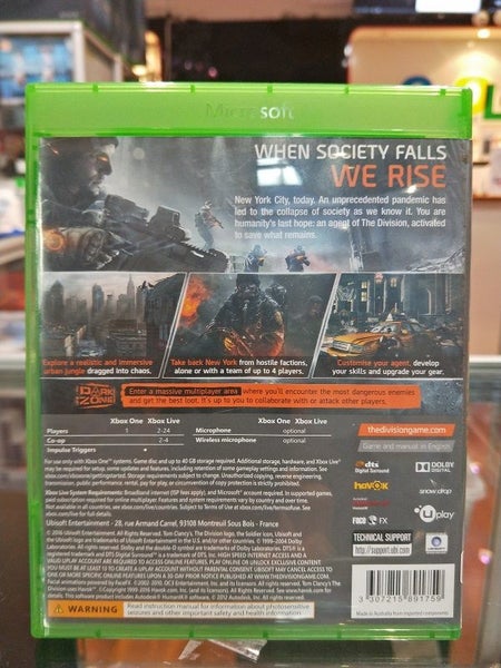 TOM CLANCY'S THE DIVISION (XBOX ONE) DISK FORMAT BRAND NEW Carousel 3