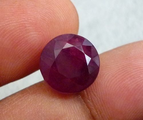 11.49CT SPLENDID HUGE PURPLE RED 100% NATURAL ROUND RUBY Carousel 2