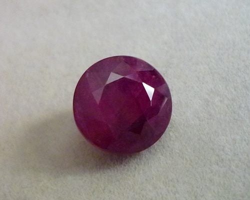 11.49CT SPLENDID HUGE PURPLE RED 100% NATURAL ROUND RUBY Carousel 1