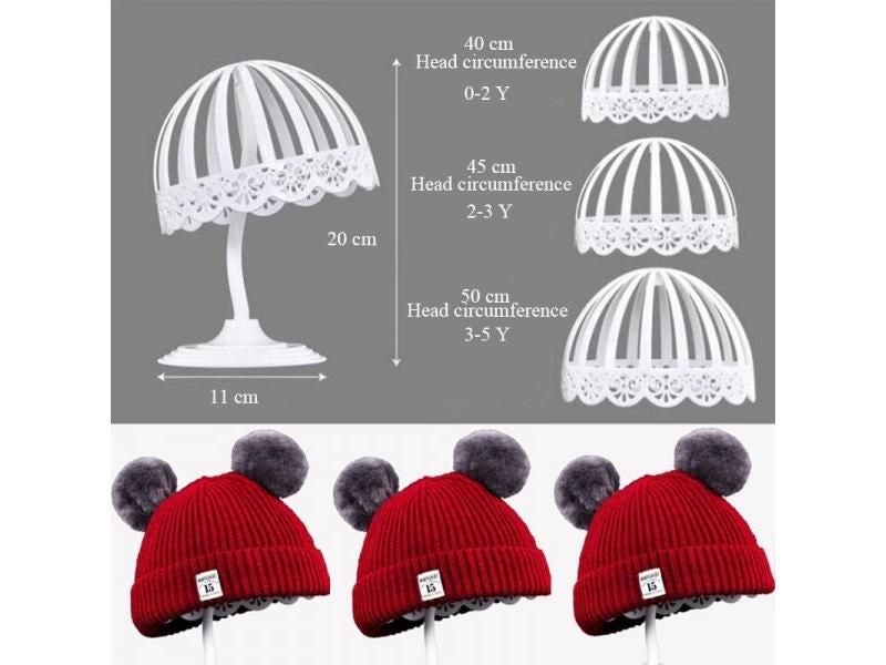 1pc Baby Child Kid Mannequin Head Model Dome Hat Holder Rack Storage Wigs Show Carousel 2