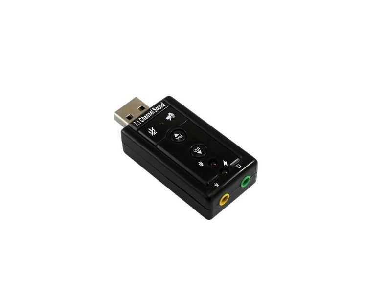 PTN 7.1 Channel USB Sound Card Mic Headphone Adapter PC Laptop Plug and Play Carousel 1